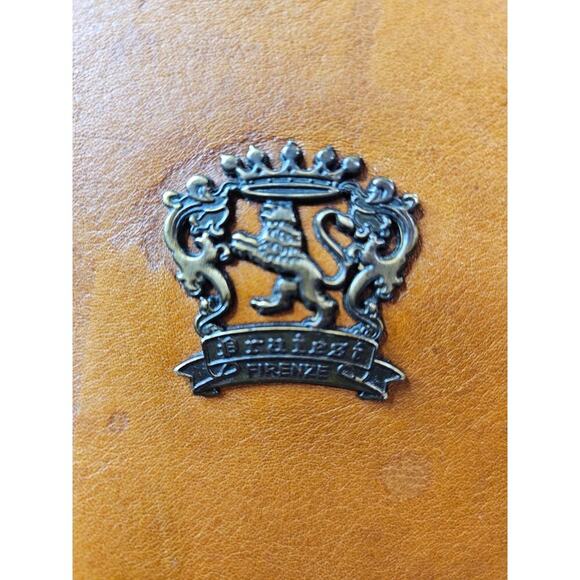 Vintage Pratesi Firenze Copper Leather Italian Crafted Crossbody Handbag - Picture 2 of 13